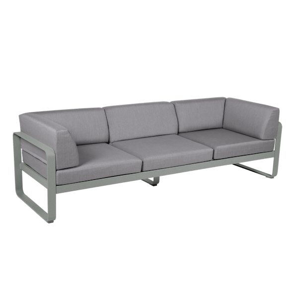 Bellevie 3 Seater Outdoor Club Sofa By Fermob in Lapilli Grey