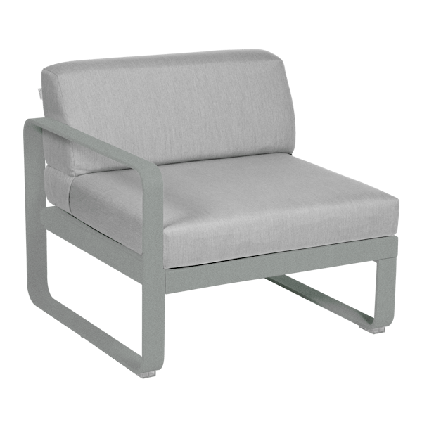 Bellevie Outdoor Modular 1 Seater Left Module By Fermob in Lapilli Grey