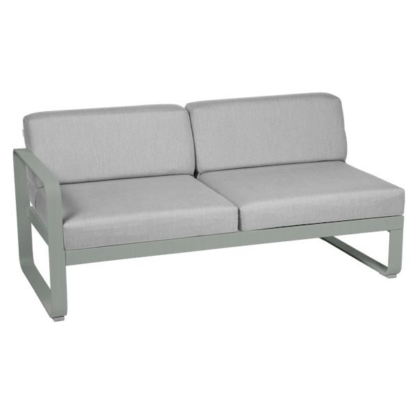 Bellevie Outdoor Modular 2 Seater Left Module By Fermob in Lapilli Grey