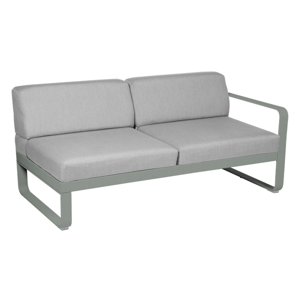 Bellevie Outdoor Modular 2 Seater Right Module By Fermob in Lapilli Grey