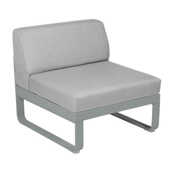 Bellevie Outdoor Modular 1 Seater Central Module By Fermob in Lapilli Grey
