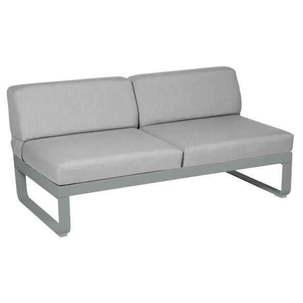 Bellevie Outdoor Modular 2 Seater Central Module By Fermob in Lapilli Grey