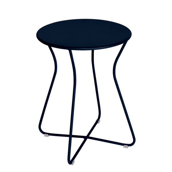 Cocotte Outdoor Metal Stool 45cm By Fermob in Deep Blue
