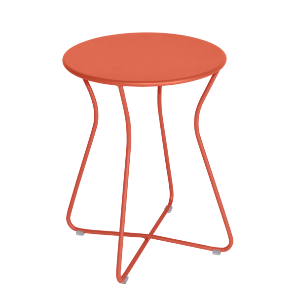 Cocotte Outdoor Metal Stool 45cm By Fermob in Capucine