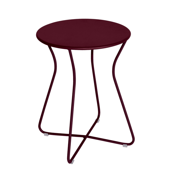 Cocotte Outdoor Metal Stool 45cm By Fermob in Black Cherry
