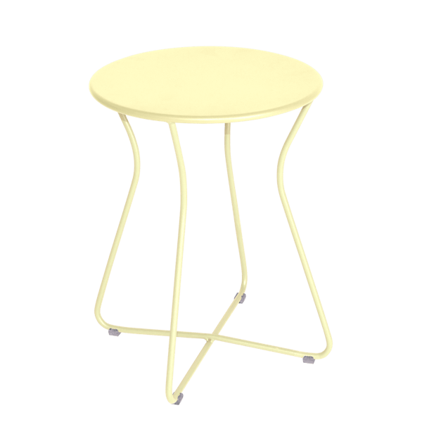Cocotte Outdoor Metal Stool 45cm By Fermob in Frosted Lemon
