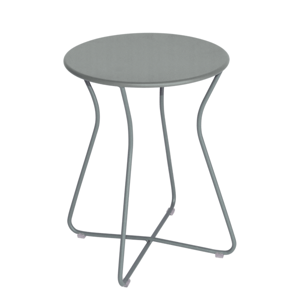 Cocotte Outdoor Metal Stool 45cm By Fermob in Lapilli Grey