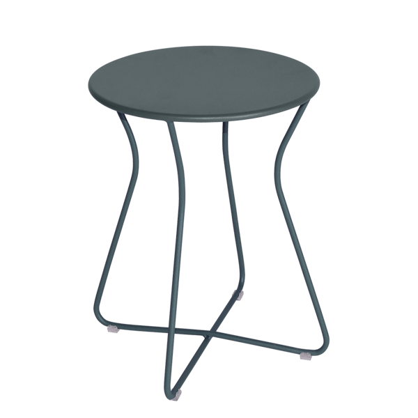 Cocotte Outdoor Metal Stool 45cm By Fermob in Storm Grey