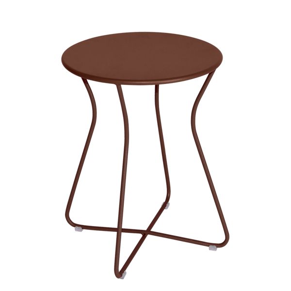Cocotte Outdoor Metal Stool 45cm By Fermob in Red Ochre