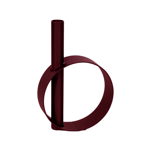 Ios Single Stem Metal Vase By Fermob in Black Cherry