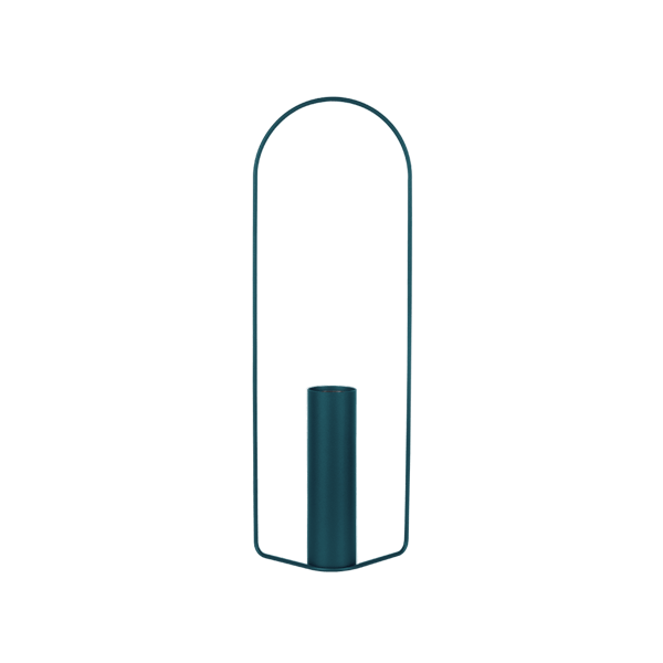Itac Cylindrical Metal Vase 76cm By Fermob in Acapulco Blue