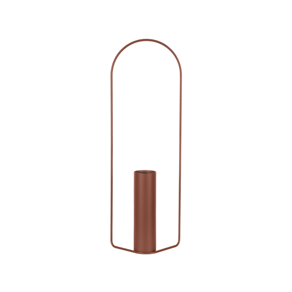 Itac Cylindrical Metal Vase 76cm By Fermob in Red Ochre