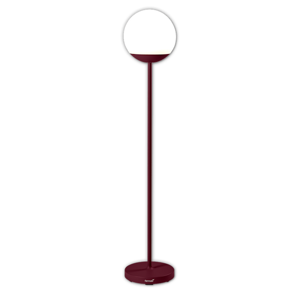 Mooon! Outdoor Portable Floor Lamp 134cm By Fermob in Black Cherry