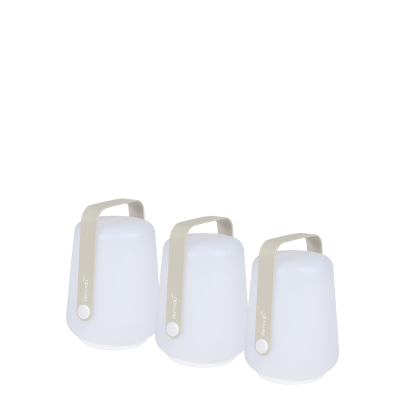 Balad Portable Outdoor Lamps 12cm Set 3 By Fermob in Clay Grey