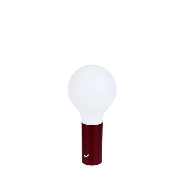 Aplo Outdoor Portable Lamp 24cm By Fermob in Black Cherry
