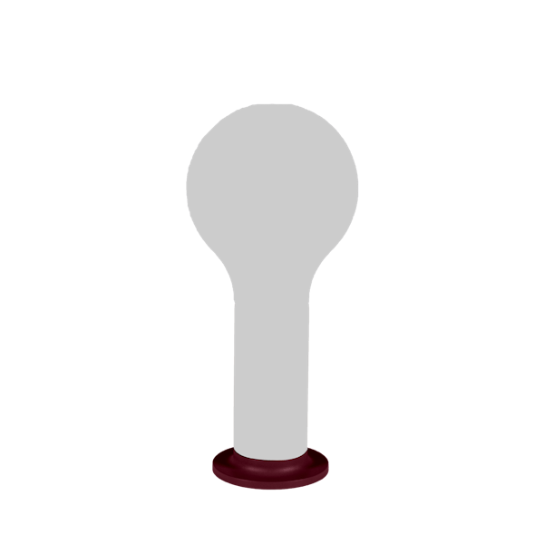 Aplo Outdoor Portable Lamp Magnetic Base By Fermob in Black Cherry