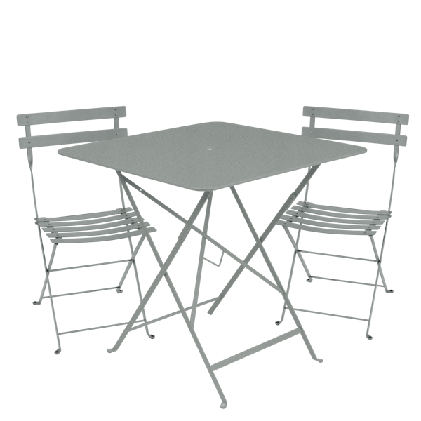 Bistro Outdoor Folding Cafe Set - 71cm Square By Fermob in Lapilli Grey