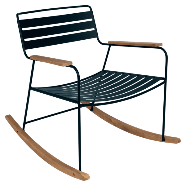 Surprising Outdoor Rocking Chair By Fermob in Acapulco Blue