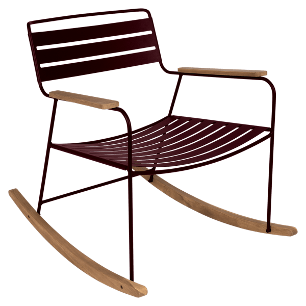 Surprising Outdoor Rocking Chair By Fermob in Black Cherry