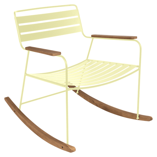 Surprising Outdoor Rocking Chair By Fermob in Frosted Lemon