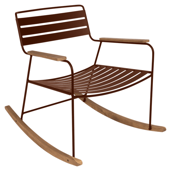 Surprising Outdoor Rocking Chair By Fermob in Red Ochre