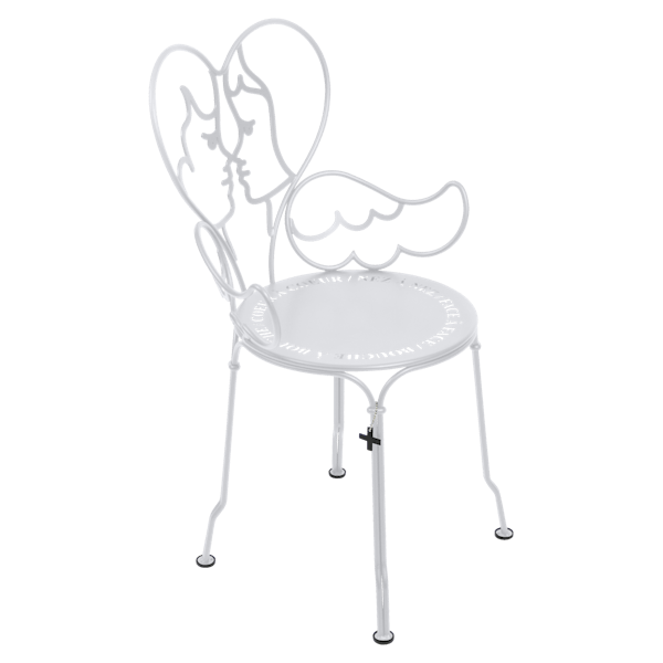 Ange Outdoor Dining Chair By Fermob in Cotton White