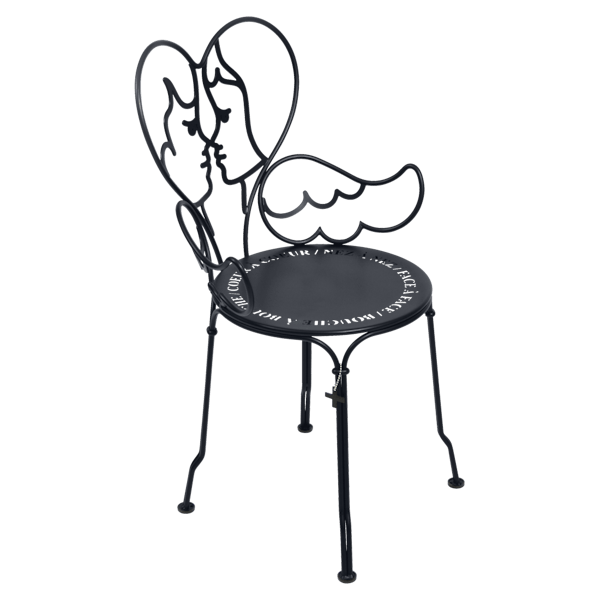 Ange Outdoor Dining Chair By Fermob in Anthracite