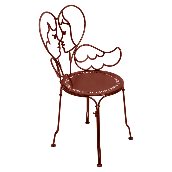 Ange Outdoor Dining Chair By Fermob in Red Ochre