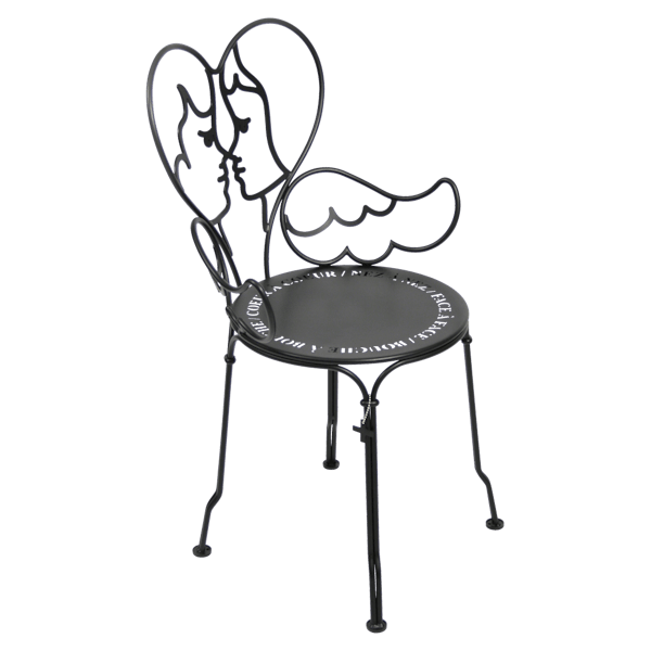 Ange Outdoor Dining Chair By Fermob in Liquorice