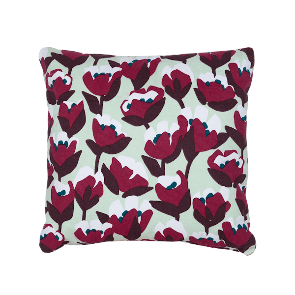 Bouquet Sauvage Tulipe Cushion 44 x 44cm By Fermob in Ice Mint