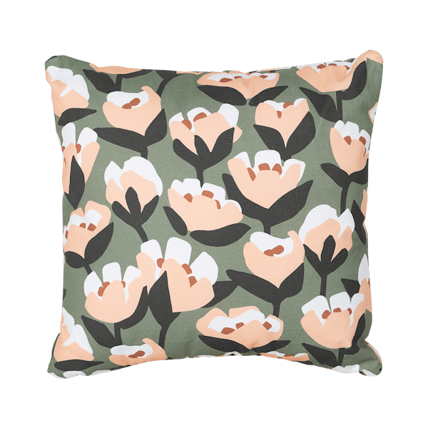 Bouquet Sauvage Tulipe Cushion 44 x 44cm By Fermob in Cactus