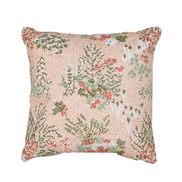 Bouquet Sauvage Pixels Cushion 44 x 44cm in Powder Pink