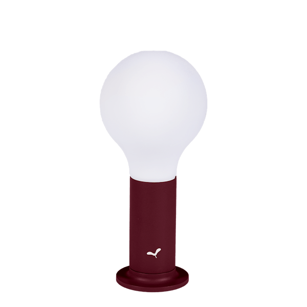 Aplo Lamp 24cm + Magnetic Base By Fermob in Black Cherry
