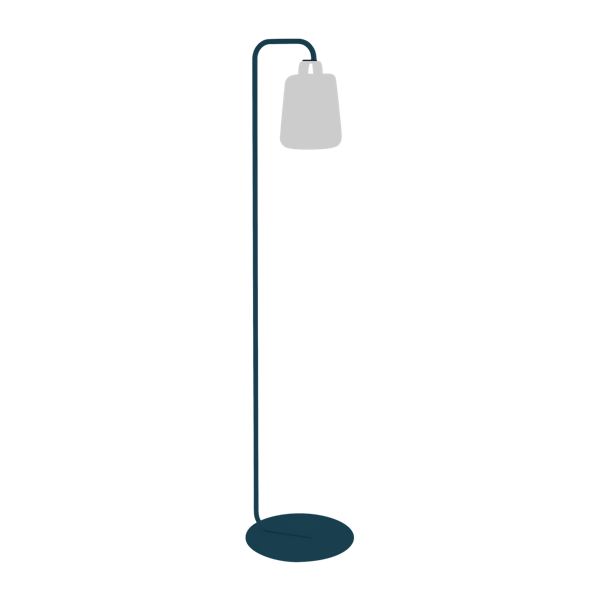 Balad Outdoor Lamp Stand By Fermob in Acapulco Blue