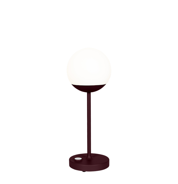Mooon! Portable Table Lamp By Fermob in Black Cherry