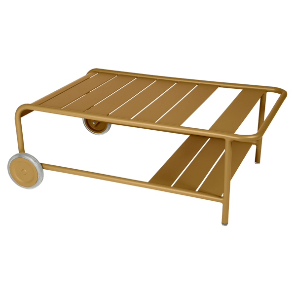 Luxembourg Outdoor Low Table with Wheels By Fermob in Gingerbread