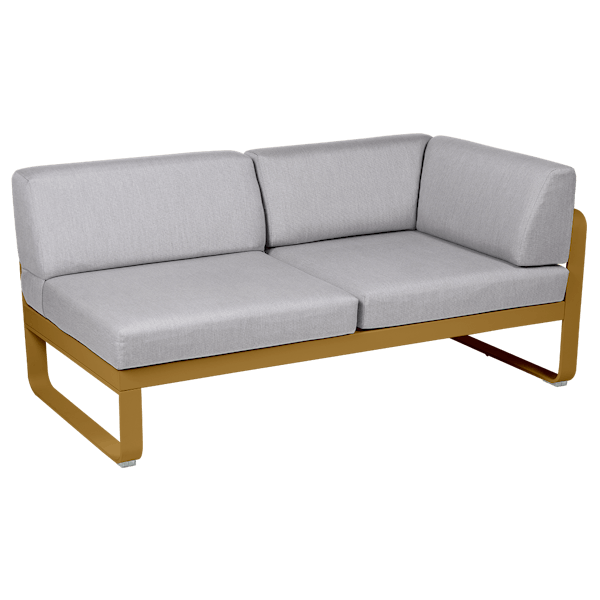 Bellevie Outdoor Modular 2 Seater Right Corner Module By Fermob in Gingerbread