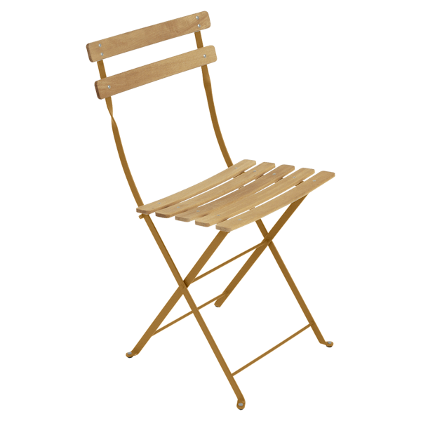 Bistro Outdoor Folding Chair - Wooden Slats By Fermob in Gingerbread