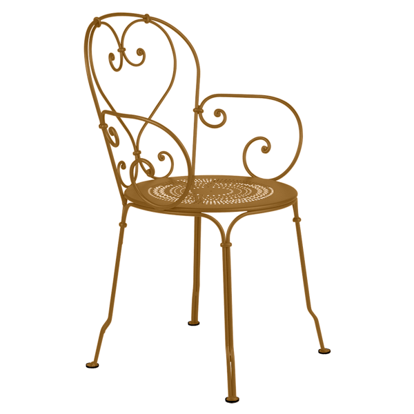 1900 Garden Dining Armchair By Fermob in Gingerbread