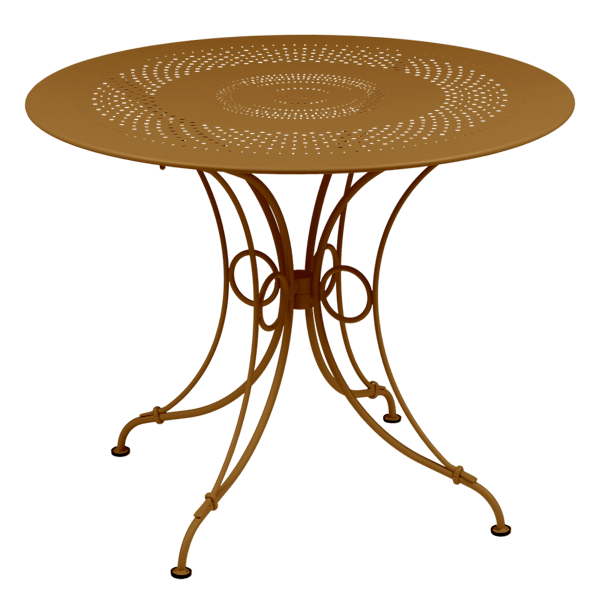 1900 Garden Dining Table Round 96cm By Fermob in Gingerbread