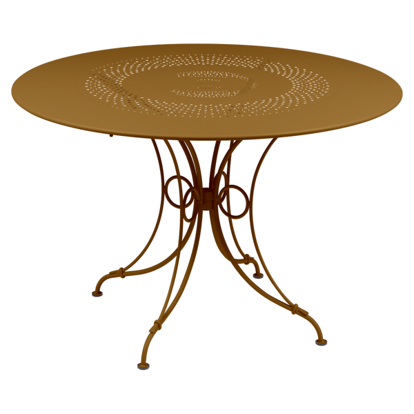 1900 Garden Dining Table Round 117cm By Fermob in Gingerbread
