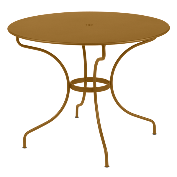 Opera+ Round Outdoor Dining Table 96cm By Fermob in Gingerbread
