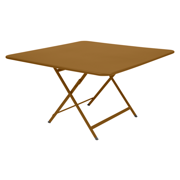 Caractere Large Square Folding Outdoor Dining Table By Fermob in Gingerbread