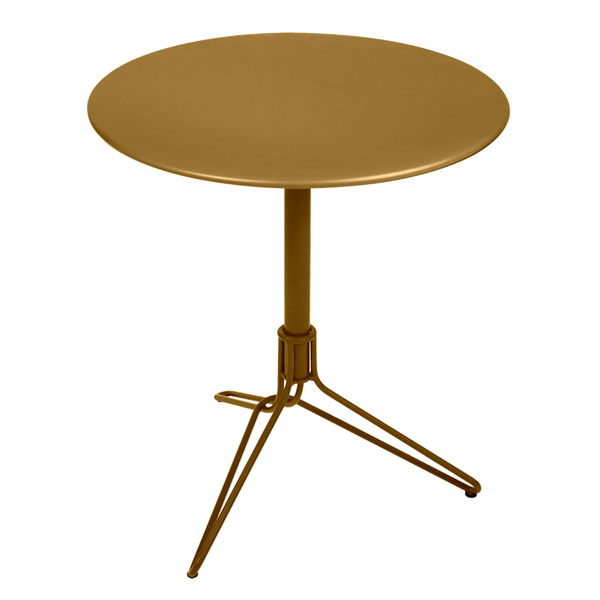 Flower Pedestal Outdoor Table Round 67cm By Fermob in Gingerbread