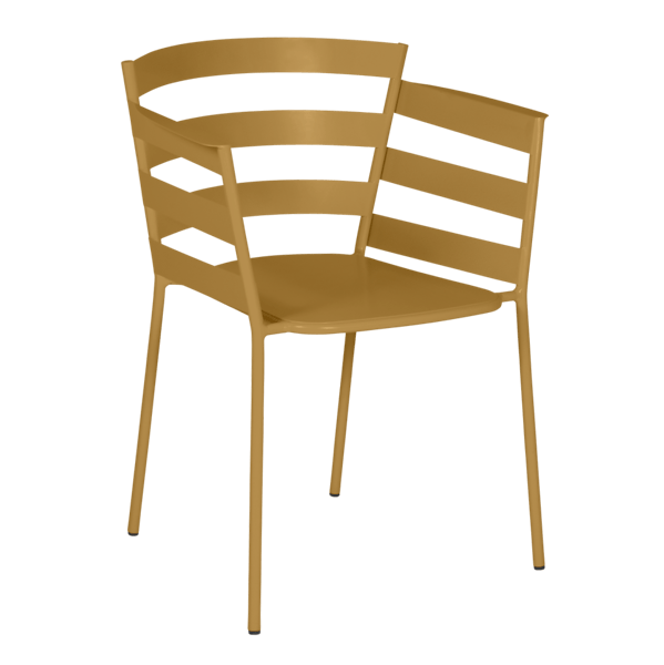 Rythmic Outdoor Dining Armchair By Fermob in Gingerbread