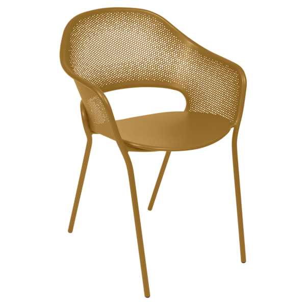 Kate Outdoor Dining Armchair By Fermob in Gingerbread
