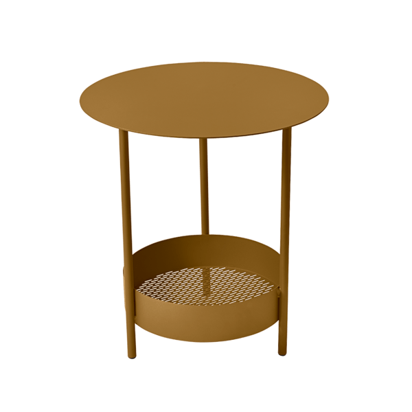 Salsa Outdoor Pedestal Side Table By Fermob in Gingerbread