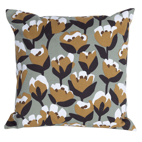 Bouquet Sauvage Tulipe Cushion 44 x 44cm By Fermob in Gingerbread