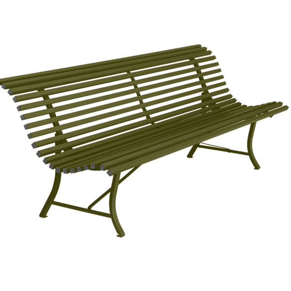 Louisiane Garden Bench 200cm By Fermob in Pesto