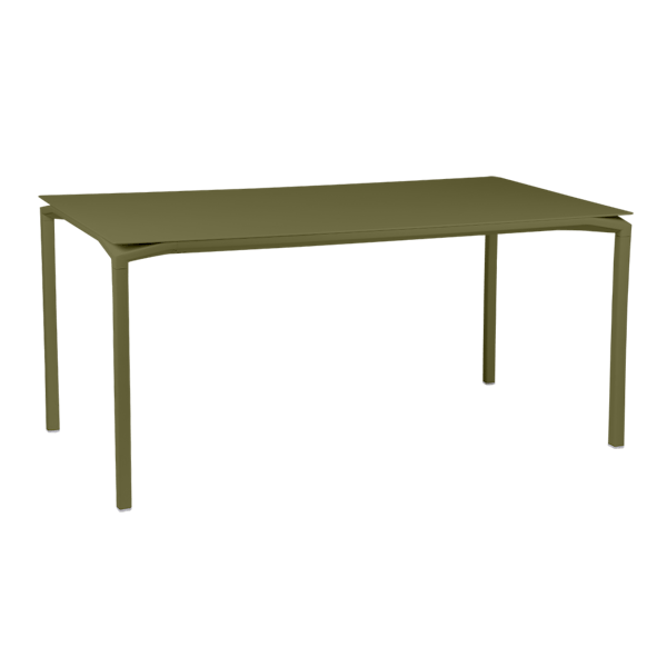 Calvi Aluminium Outdoor Dining Table 160 x 80cm By Fermob in Pesto